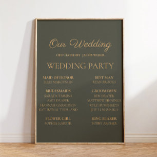Olive Green Wedding Bridal Party  Poster