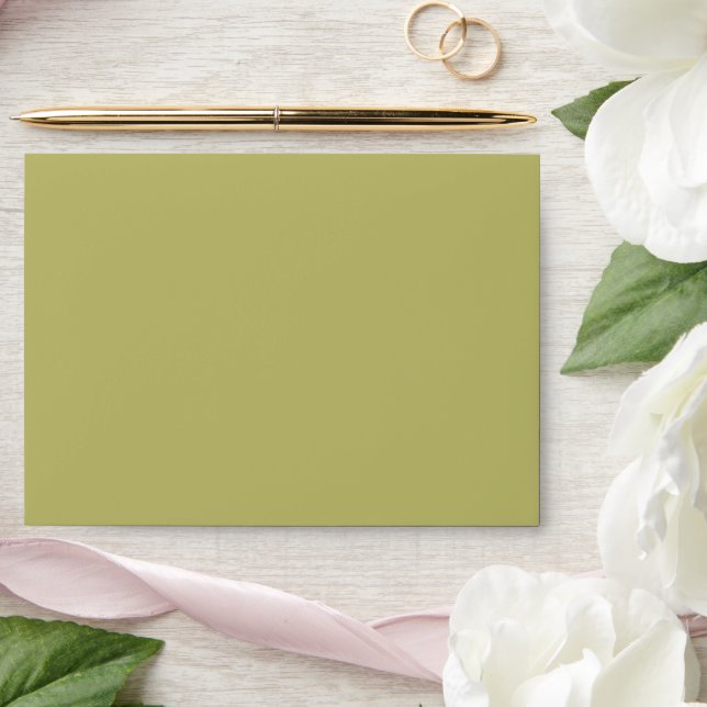 Olive green wedding envelopes (Wedding)