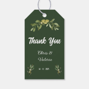 Olive Green Wedding Gift Tags