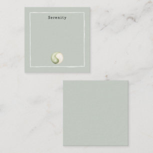 Olive Green Yin Yang Meditation Personalized Card