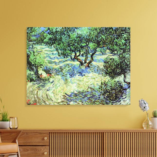Olive Grove by Vincent van Gogh Canvas Print (Insitu(LivingRoom))