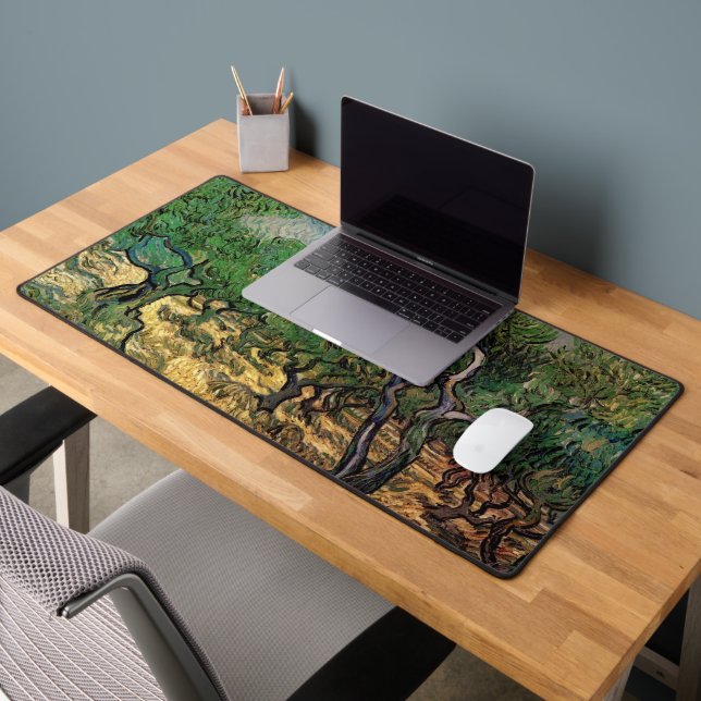 Olive Grove by Vincent van Gogh Desk Mat (Office 2)