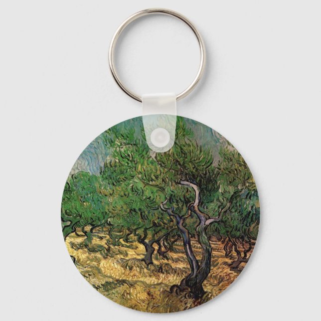 Olive Grove by Vincent van Gogh Key Ring (Front)