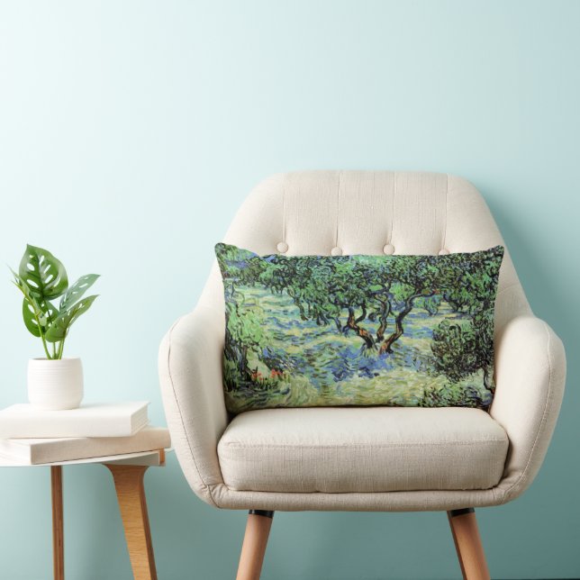 Olive Grove by Vincent van Gogh Lumbar Cushion (Chair)
