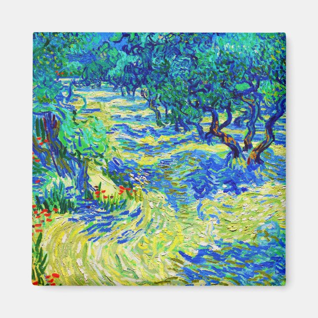 Olive Grove by Vincent Van Gogh Magnet (Front)