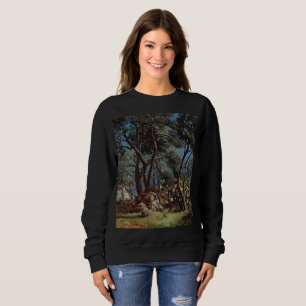 Olive Grove Elegance: Timeless Art Sweatshirt