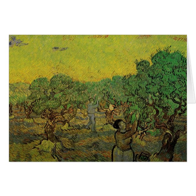 Olive Grove with Picking Figures, Vincent van Gogh (Front Horizontal)