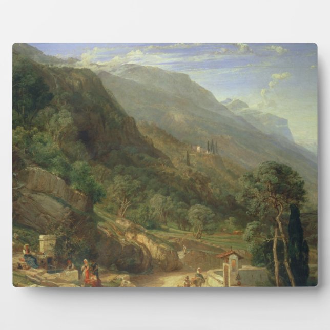 Olive Groves at Varenna, Lake Como, Italy, 1861 (o Plaque (Front)
