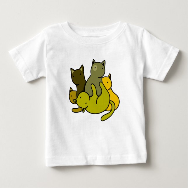 Olive kittens baby T-Shirt (Front)