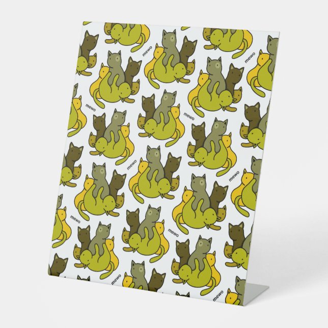 Olive kittens pedestal sign (Front)