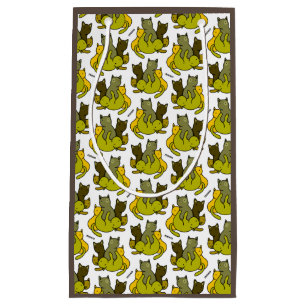 Olive kittens small gift bag