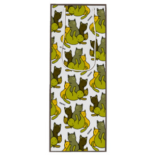 Olive kittens wine gift bag
