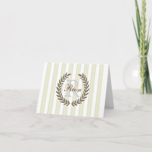 Olive Leaf A2 Note Card (Mocha)