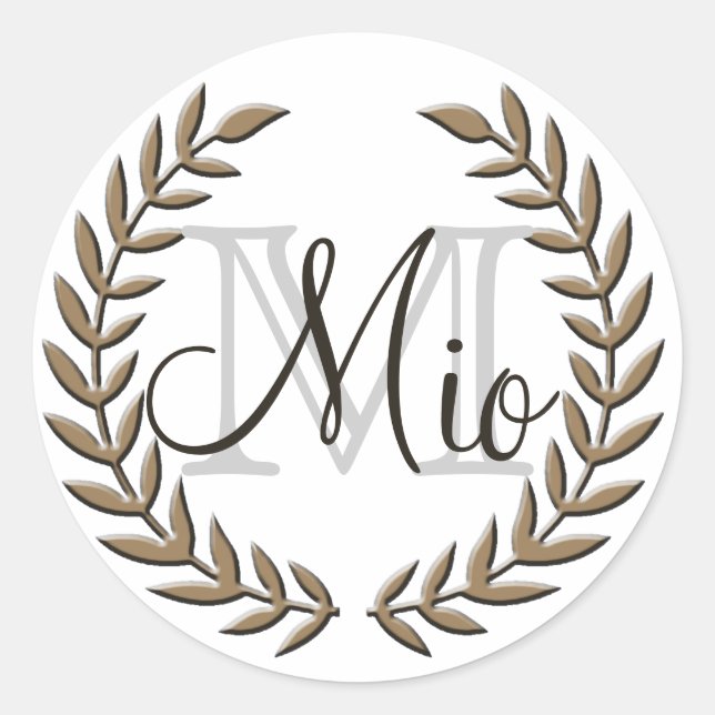 Olive Leaf Classic Round Sticker (Front)