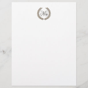 Olive Leaf Letter Head