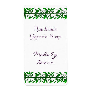 Olive Leaves Custom Craft Labels
