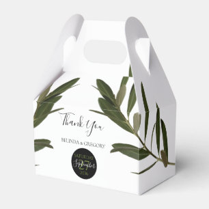 Olive Leaves Greenery Wedding Favour Box