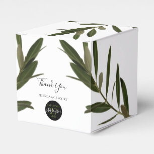 Olive Leaves Greenery Wedding  Favour Box