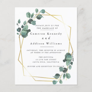 Olive Leaves, Greenery Wedding Invitation Flyer