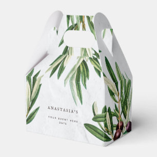 Olive Leaves Mediterranean Greek Island  Favour Box