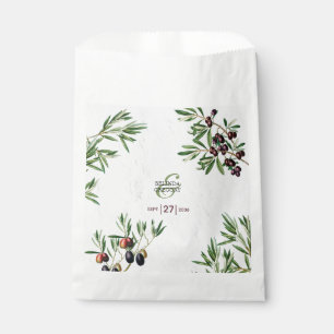 Olive Leaves Mediterranean Greek Island Wedding  Favour Bags