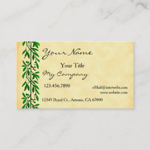 Olive Leaves Simple Elegant Business Card
