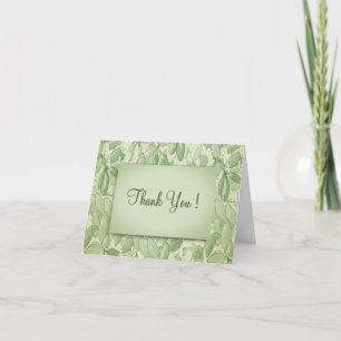 Olive Leaves Thank You Blank Inside Card