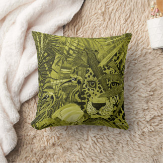 Olive Leopard Bush Cushion
