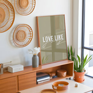 Olive Love like Jesus Christian  Poster