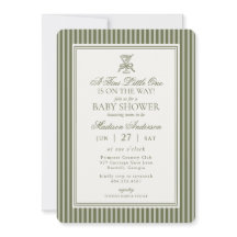 Olive Martini Tini Little One Striped Baby Shower