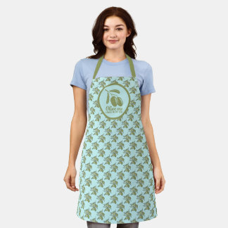 Olive Me Loves Olive You Cute Olive Patterned Apron