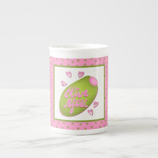 Olive Me Loves Olive You Funny Retro Love Bone China Mug