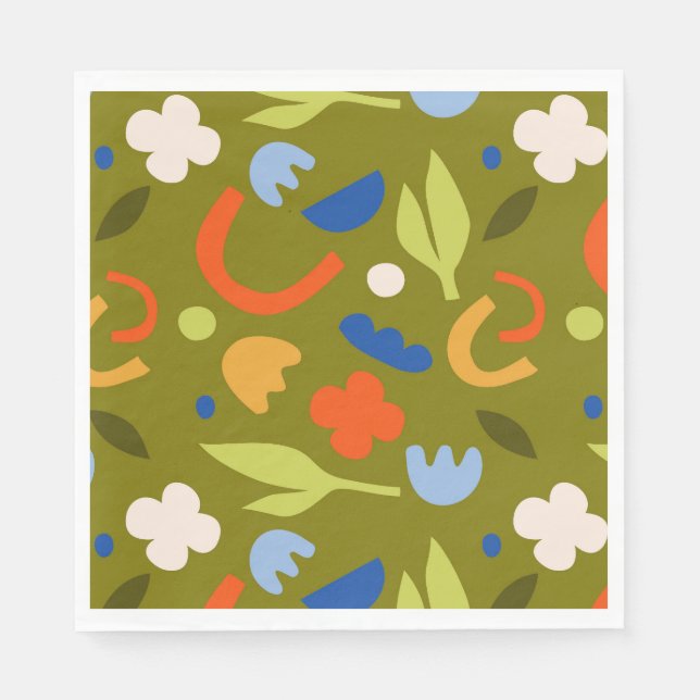 Olive Meadow Napkin (Front)