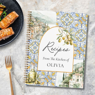 Olive Mediterranean Tile Patten Recipe Book
