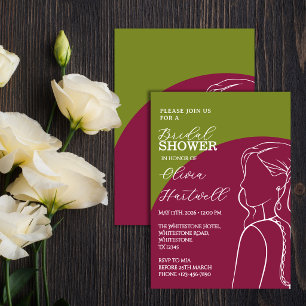 Olive & Merlot Bridal Shower Invitation
