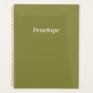 Olive Minimalist Personalised Planner