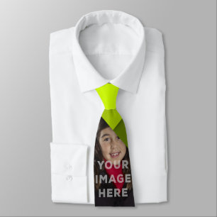Olive Mustard Add Your Image Green Neck Tie Design