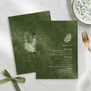 Olive Oasis Palm Leaves Dark Stone Menu ID1324