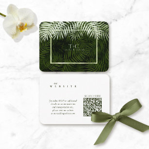 Olive Oasis Palm Leaves Wedding Website ID1324 Enclosure Card