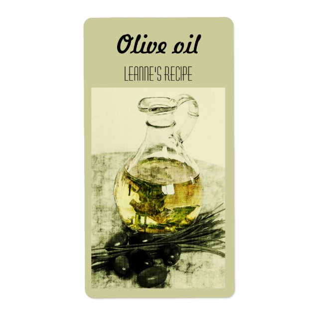 Olive oil and chives label (Front)