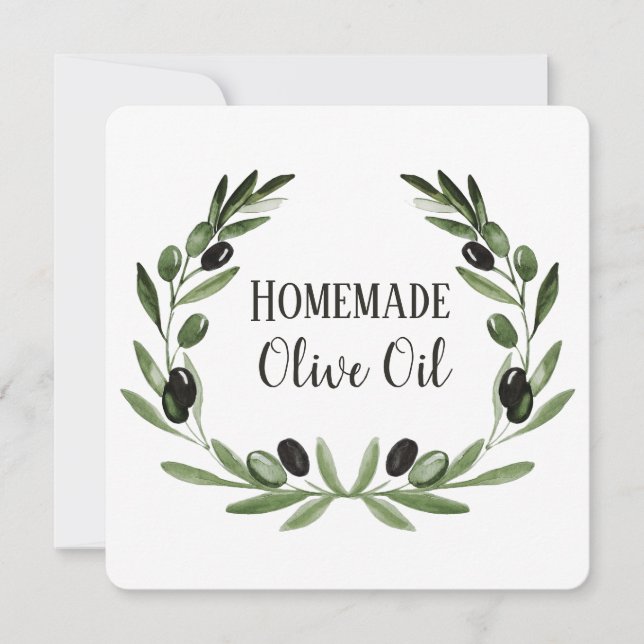 Olive Oil Bottle Packaging Template Private Label (Front)