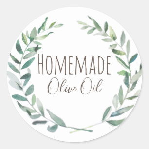 Olive Oil Bottle Rustic Vintage Wreath Craft Label