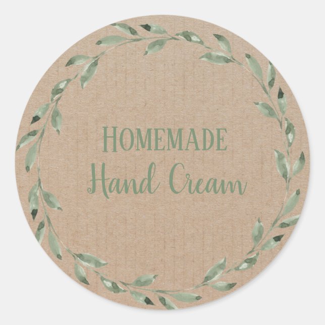 Olive Oil Bottle Rustic Vintage Wreath Craft Label (Front)