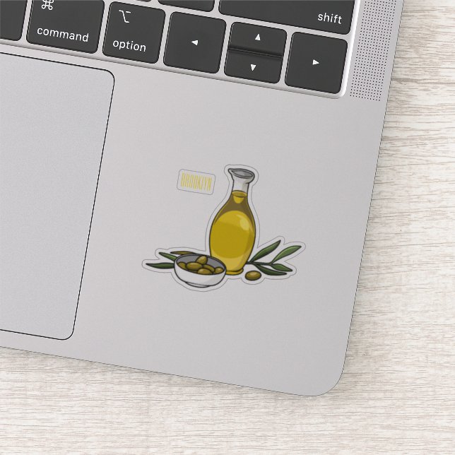 Olive oil cartoon illustration  (Detail)