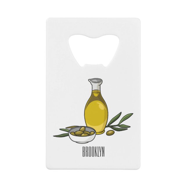 Olive oil cartoon illustration  (Front)