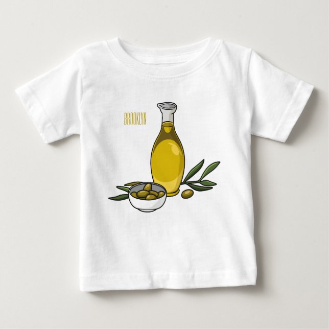 Olive oil cartoon illustration  baby T-Shirt (Front)