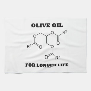 Olive Oil For Longer Life (Molecule) Tea Towel