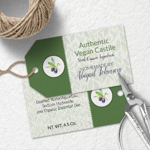 Olive Oil Homemade Bath & Body Label Tag