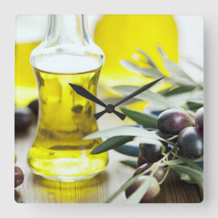 olive oil wall clock