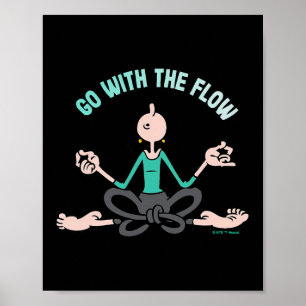 Olive Oyl go With The Flow' Yoga For Humanity Day  Poster